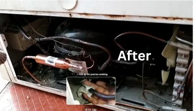 freezer compressor fix before after Abilene